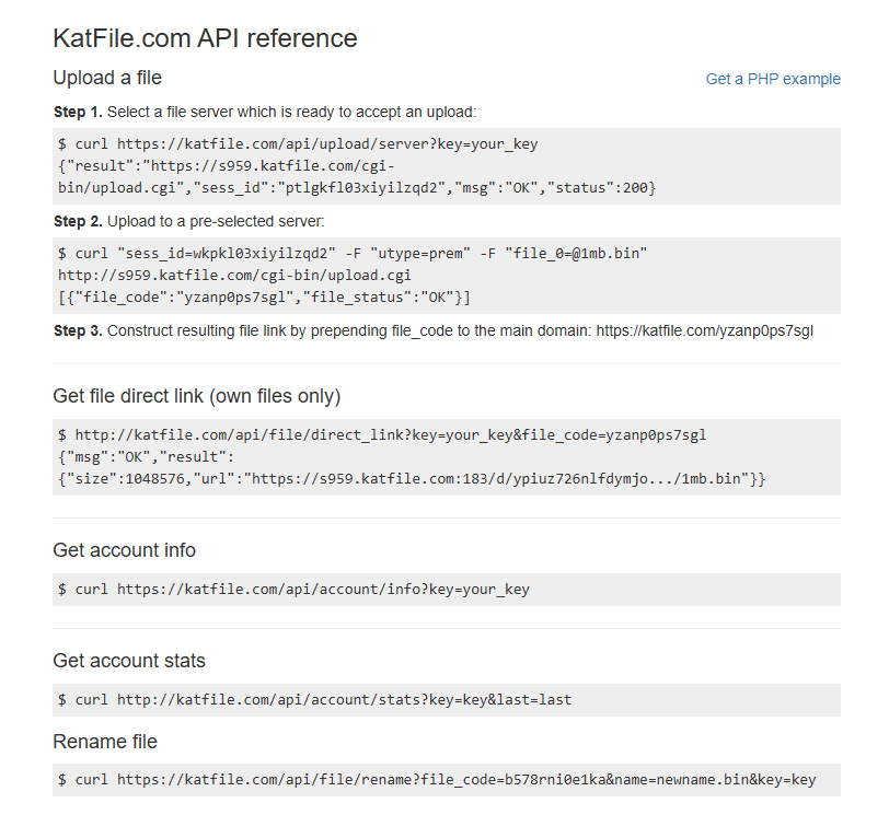 katfile-api Katfile Uploading and Managing Files